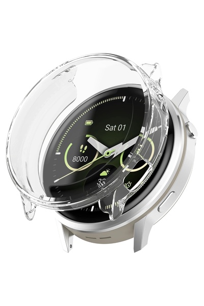 BizonMobile Защитен калъф Felipe със закалено стъкло за Garmin Venu 4 45мм, П...