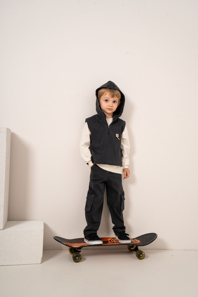 JNF kids Baby Boy & Child Hooded Cargo Pocket 3-Piece Set