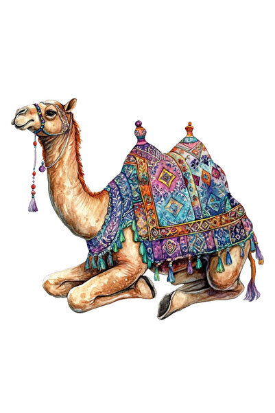 MegaSticker Desert Camel Sticker Car, Motorcycle, Helmet, Laptop, Glass Stick...