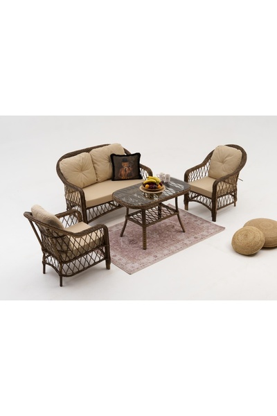 Vivense LORES İKİLİ BAHÇE TAKIMI, RATTAN