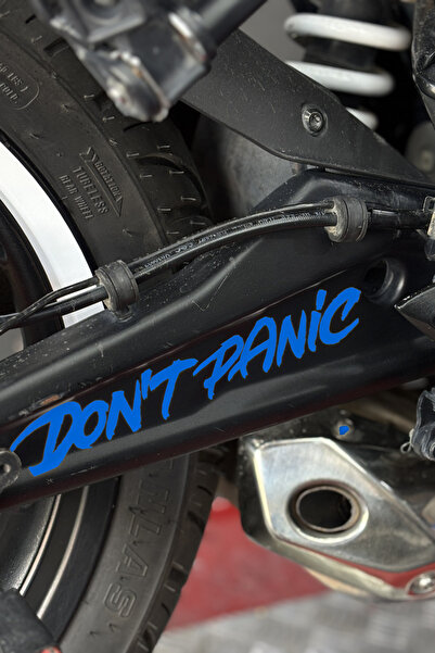 Banxtre Motosiklet ve Kask için Dont Panic Yazı Sticker Etiket (1 Adet)
