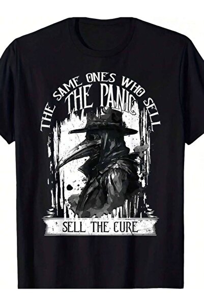 29CUN Plus Size Men'S Gothic T-Shirt - Soft Medieval Doctor Mask And Plague D...