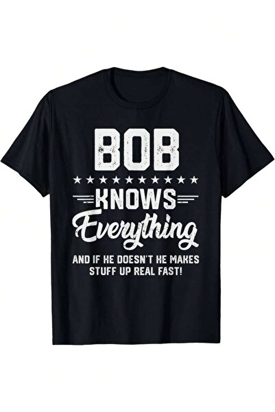 k222 Funny Knows Everything Vintage-Shirt Men & Soft Breathable Cotton Humoro...