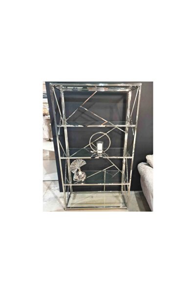 Vivense VİLMA PASLANMAZ METAL KİTAPLIK, GRİ