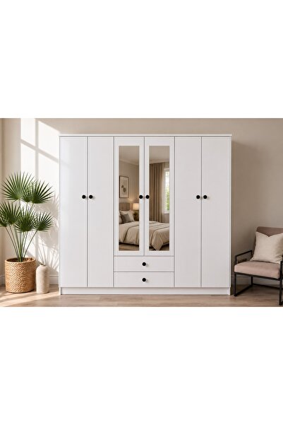 Vivense KİNG AYNALI GARDIROP, 6 KAPAKLI
