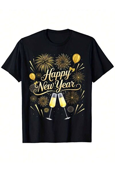 29CUN Men'S Women'S NYE Matching Family T-Shirt Happy New Year 2026 Fireworks...