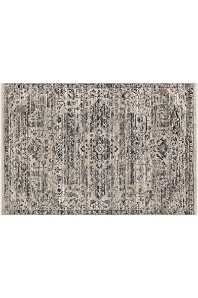 Vivense PERA HALI VİNTAGE GÖRÜNÜMLÜ ANTRASİT GRİ ESKİTME HALI FMRT04 67X183 CM