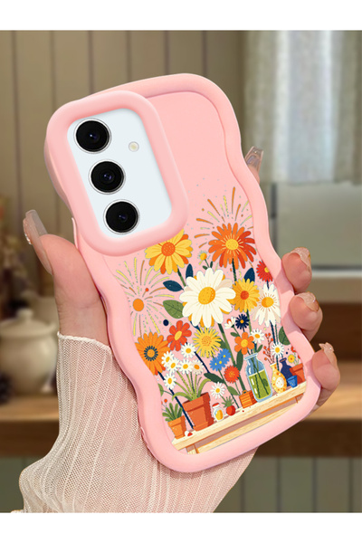 Hontinga Samsung Galaxy S24 Fe Compatible Case Camera Protective Pink Silicon...