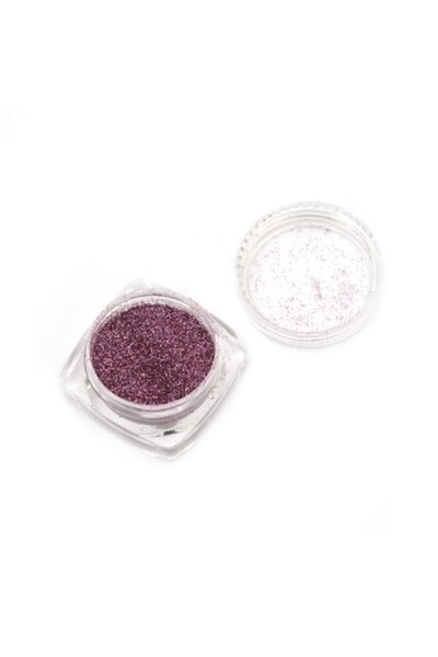 Emart Pudră de sclipici violetă 0.2 mm 3 ml pentru decorarea unghiilor, artiz...