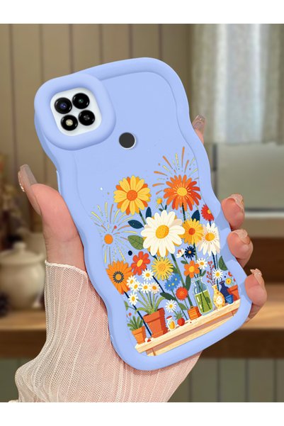 Hontinga Poco C31 Compatible Case Camera Protector Blue Silicone Lover Couple...