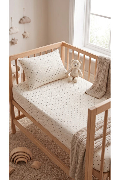 Terzi Ömer 100% Cotton Polka Dot Bed Sheet and Pillowcase - Bed Sheet Set