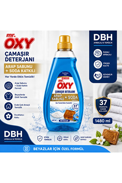 Oxy MR.OXY Arap Sabunu ve Soda Katkılı Sıvi Çamaşır Deterjanı Beyazlar