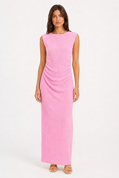 Raneel Kazançlı Alışveriş Women's Wide Collar Zero Sleeve Draped Back Slit De...