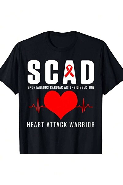 26LIK تي شيرت رجالي SCAD Warrior بتصميم ترويجي لمرض الانفصال المفاجئ للشريان ...