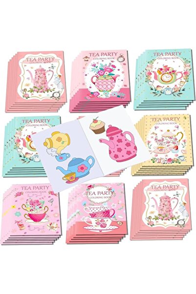 GENERAL 16 Books Tea Party Coloring Set for Kids - Creative DIY Drawing and A...
