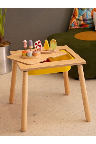 Woodnjoy Tek Hazneli Montessori Duyusal Etkinlik Masası