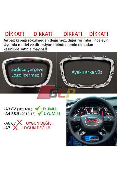 GCP German Car Parts Audi Direksiyon Krom Çerçeve Dikdörtgen Tip (A3 8V) (A4 ...