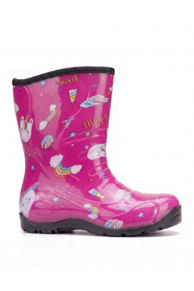 Myrain Thermal Lined Waterproof Girls' Rain Boots with Boots