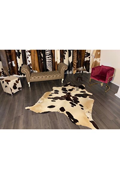 Vivense HAKİKİ DERİ DANA POSTU, SİYAH, BEYAZ, 180X210