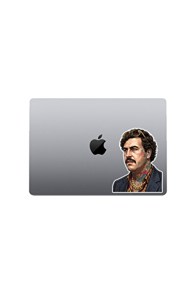 MegaSticker Escobar sticker Araba, Motorsiklet, Kask, Laptop, Cam Sticker 13x10 Cm