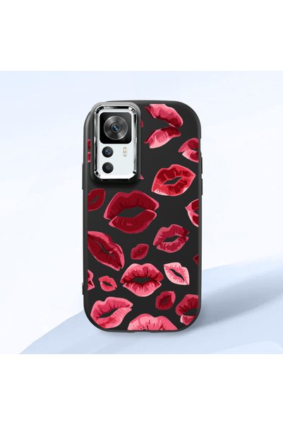 Hontinga Redmi K50 Ultra Compatible Case Camera Protective Black Kiss Pattern...