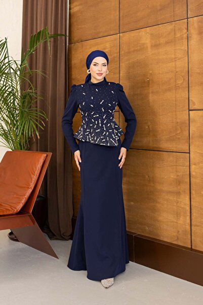 OZELİMMODA Kartanesi Abiye | Lacivert