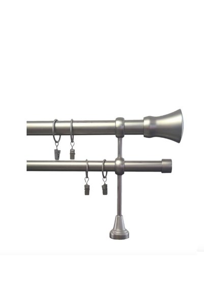 CasaRossaTextil Casa Rossa | Galerie Metalică Dublă 160cm - NrO6 | 19/25 mm |...
