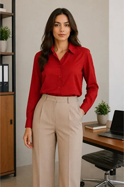 Generic Brand Long Sleeve Shirt with Buttons, Classic Collar, Suitable for Ca...