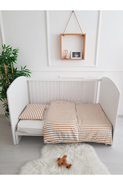 ib ilkimbebe Baby Bedding Set 100% Cotton Newborn Crib Bedding Set Striped