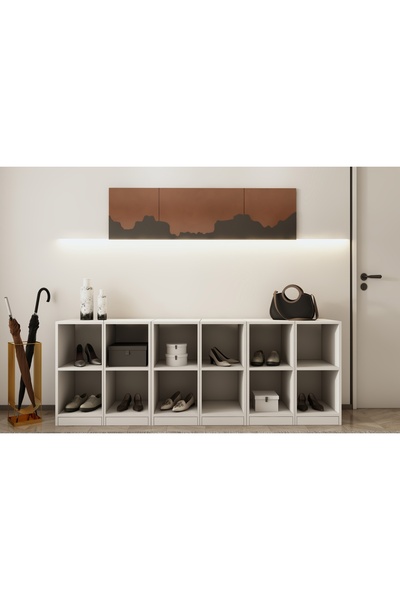 Vivense STEPORA ÇOK BÖLMELİ VE RAFLI MODERN AYAKKABILIK