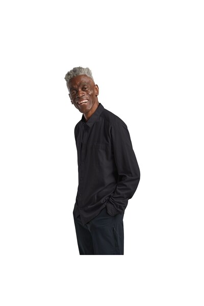 Jack Wolfskin Sierra Canyon Ls Men's Black Shirt Men's Shirt A63876
