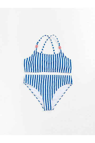 LC Waikiki Nevavm Striped Girls' Bikini with a Difference