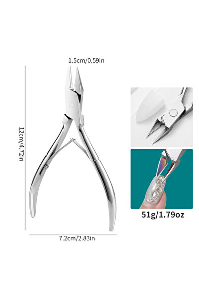 Choice1 silver Stainless Steel Manicure Nail Ornament Remover Pliers Rhinesto...