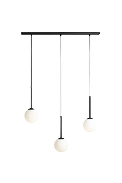 Aldex Lampă suspendată Bosso 3, Aldex, metal, E14, Negru, 80x14x120cm