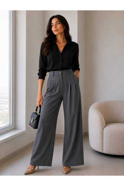 GİYİYORUM Women's Loose-Headed Palazzo Pants - Comfortable and Stylish Cut