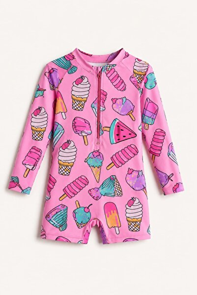 My Kids Wear Children's Long Sleeve Zippered Swimsuit - Comfortable and Conve...
