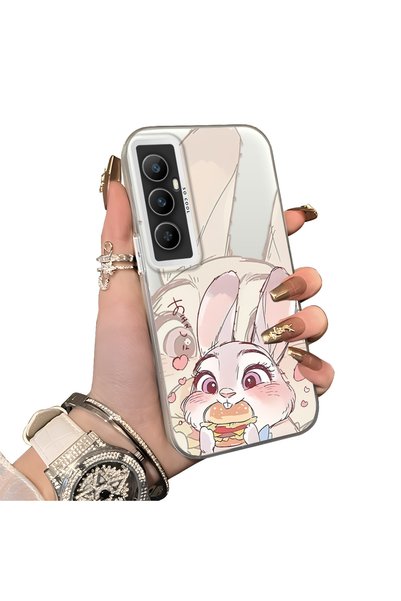 ucuc Realme C65 4g Compatible Hard Acrylic Back Silicone Edge Lens Protection...