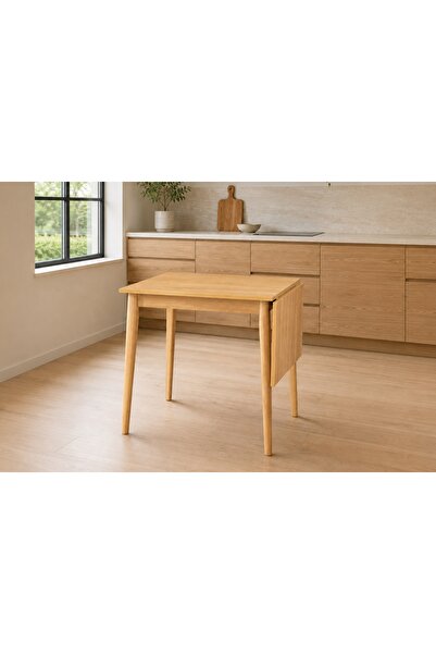 Vivense AVANOS MDF KATLANIR AHŞAP MUTFAK MASASI, 70X80 CM, NATUREL NATUREL