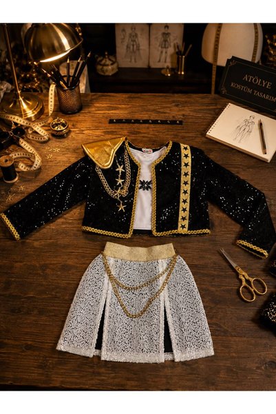 Beşik Kostüm K-Pop Rumi Idol Gold Edition Sahne Kostümü