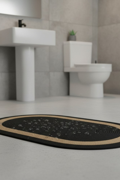 Comfort Craft Ριγέ οβάλ χαλάκι μπάνιου |   Πλενόμενο μοντέρνο χαλάκι δαπέδου ...