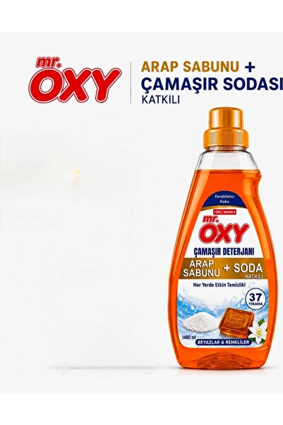 MR.OXY MR OXY SIVI ÇAMAŞIR DETERJANI ARAP SABUNU+SODA KATKILI BEYAZLAR&RENKLİ...