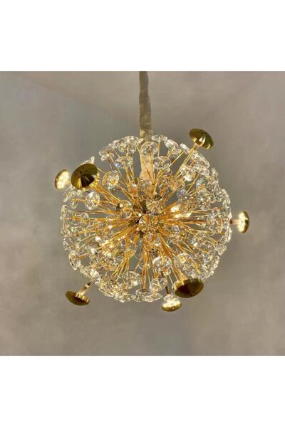 GIMASE , Pendul LED Cristal Arthur 99W Auriu
