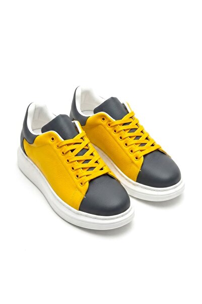 Zerenyus Zrk-Fans Fan Yellow Navy Blue Lace-Up Special Series Men's Sneaker