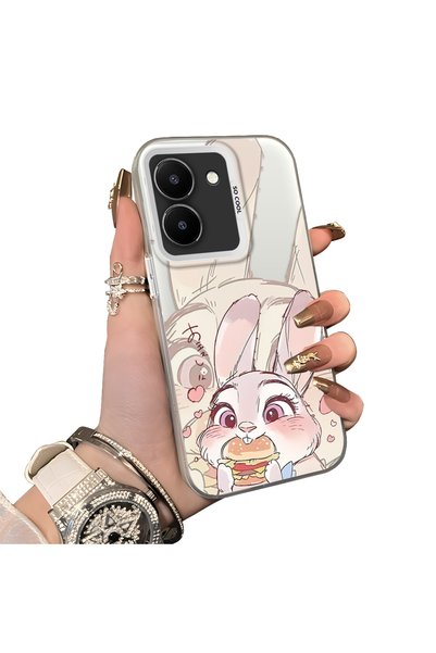 ucuc Vivo Y36 4G/5G Compatible Hard Acrylic Back Silicone Edge Lens Protectio...