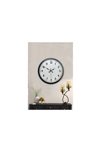Vivense SİYAH METAL STANDART DUVAR SAATİ 40 CM