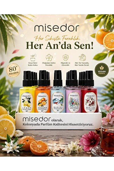 şirineşyalarım 5 li Mix Set Kolonya 80° - 50ml Cep Boy