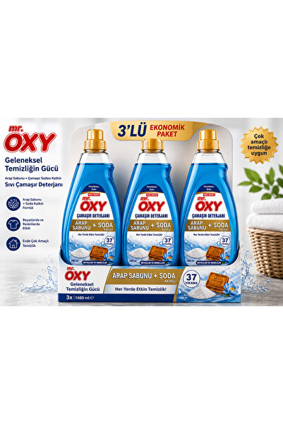 Oxy MR.OXY Arap Sabunu ve Soda Katkılı Sıvı Çamaşır Deterjanı