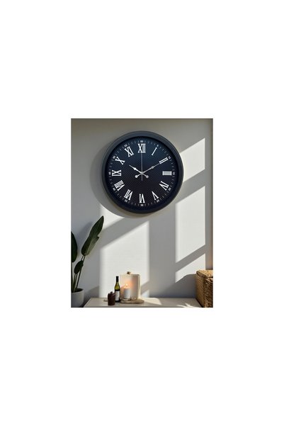 Vivense LUXURY BLACK METAL DUVAR SAATİ 40 CM