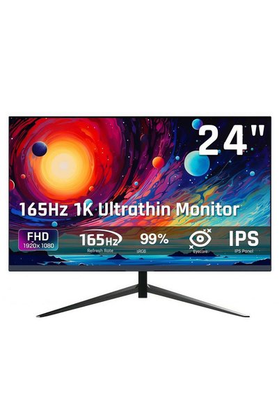 FlashHawk شاشة ألعاب FHD IPS مقاس 24 بوصة (23.8 بوصة قابلة للعرض)، معدل تحديث...