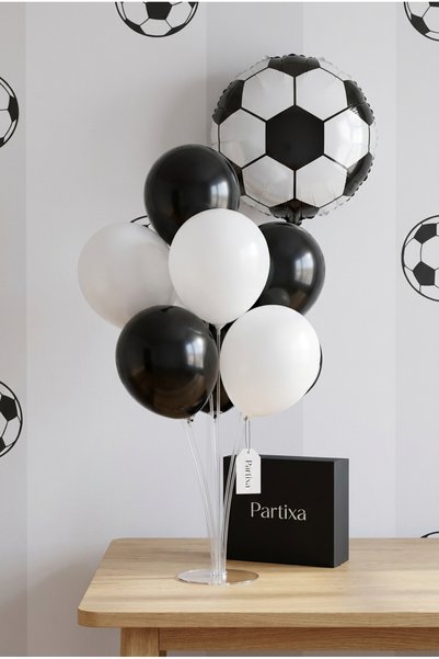 Partixa Soccer Ball Balloon Stand Set |   Transparent 7-Piece Stand + Footbal...